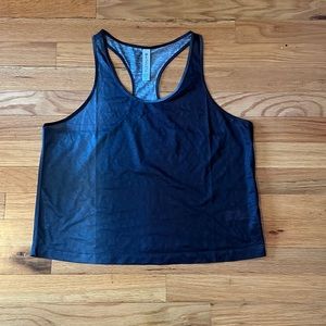 Athleta Vapor Printed Scoop Tank Size Small Black Gradient